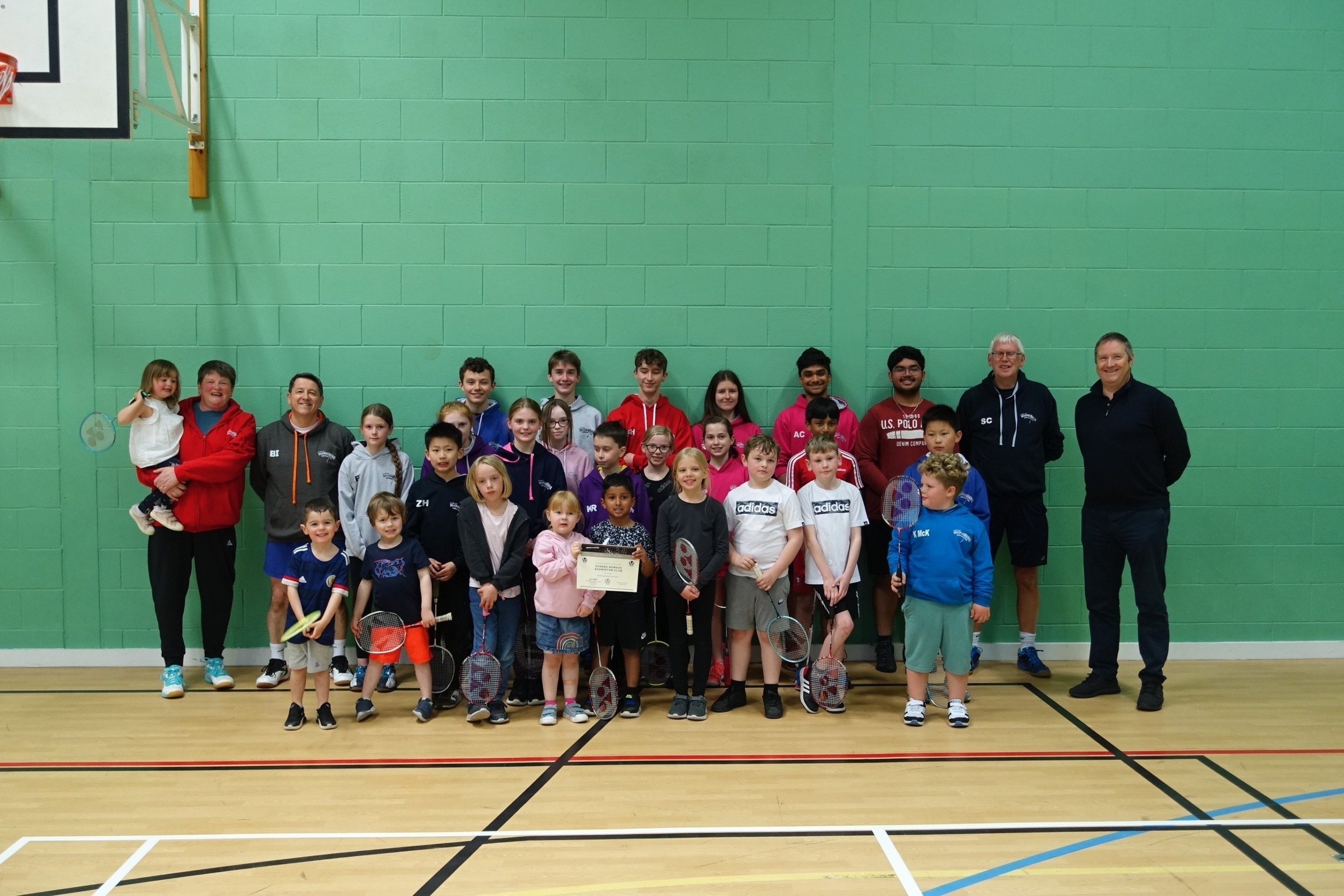 Shuttlemark Silver Award for outstanding community club Dundee Nomads Badminton Club | Badminton Scotland