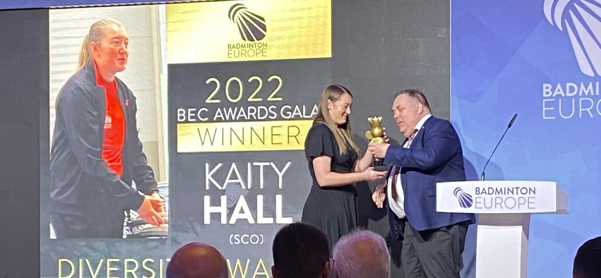 Former Para-Badminton National Team Head Coach, Kaity Hall, wins BEC Diversity Award | Badminton Scotland