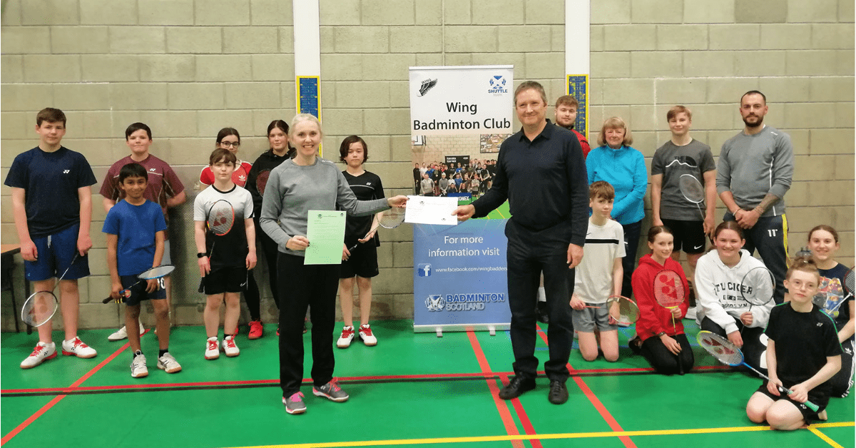 The Wing Badminton Club becomes second club in Scotland to achieve Gold Shuttlemark Award | Badminton Scotland