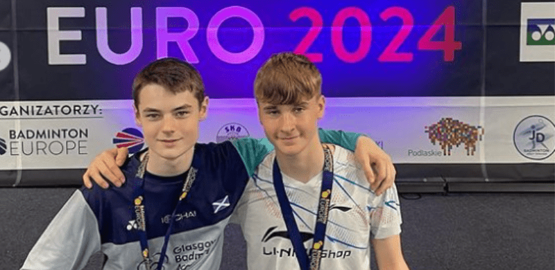 15 Questions with our Under 15 European Medalists: Alfie Martin and Charlie Junnor | Badminton Scotland