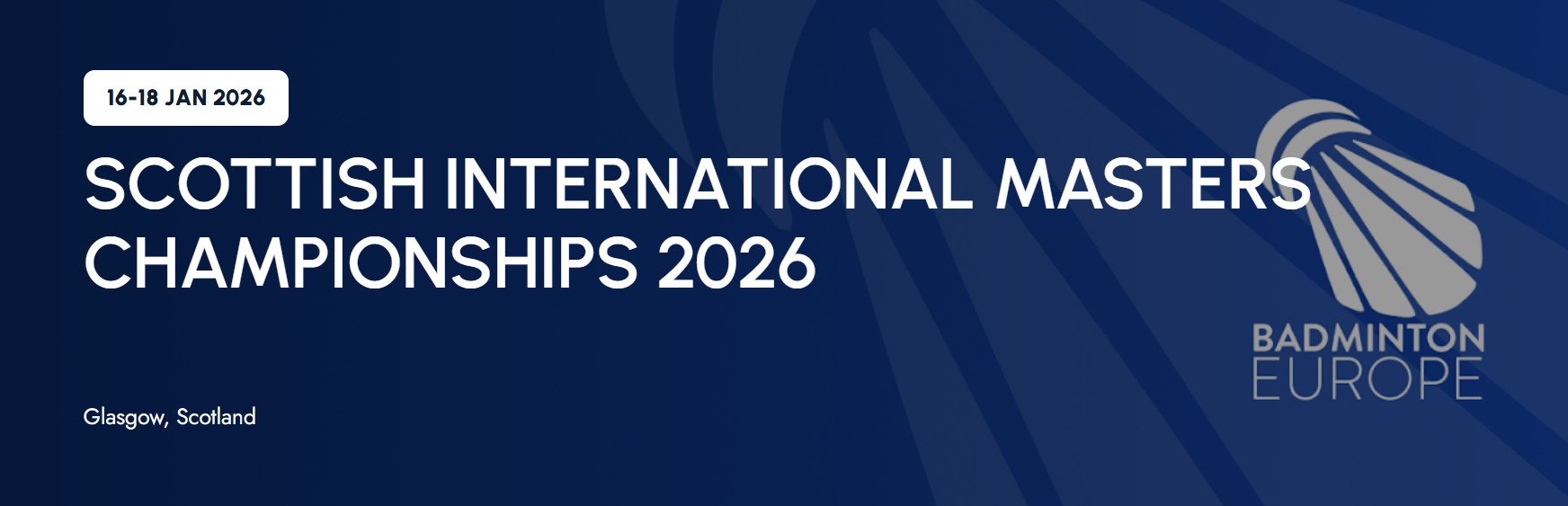 Scottish International Masters Championships is selected for inaugural Badminton Europe Senior Circuit | Badminton Scotland