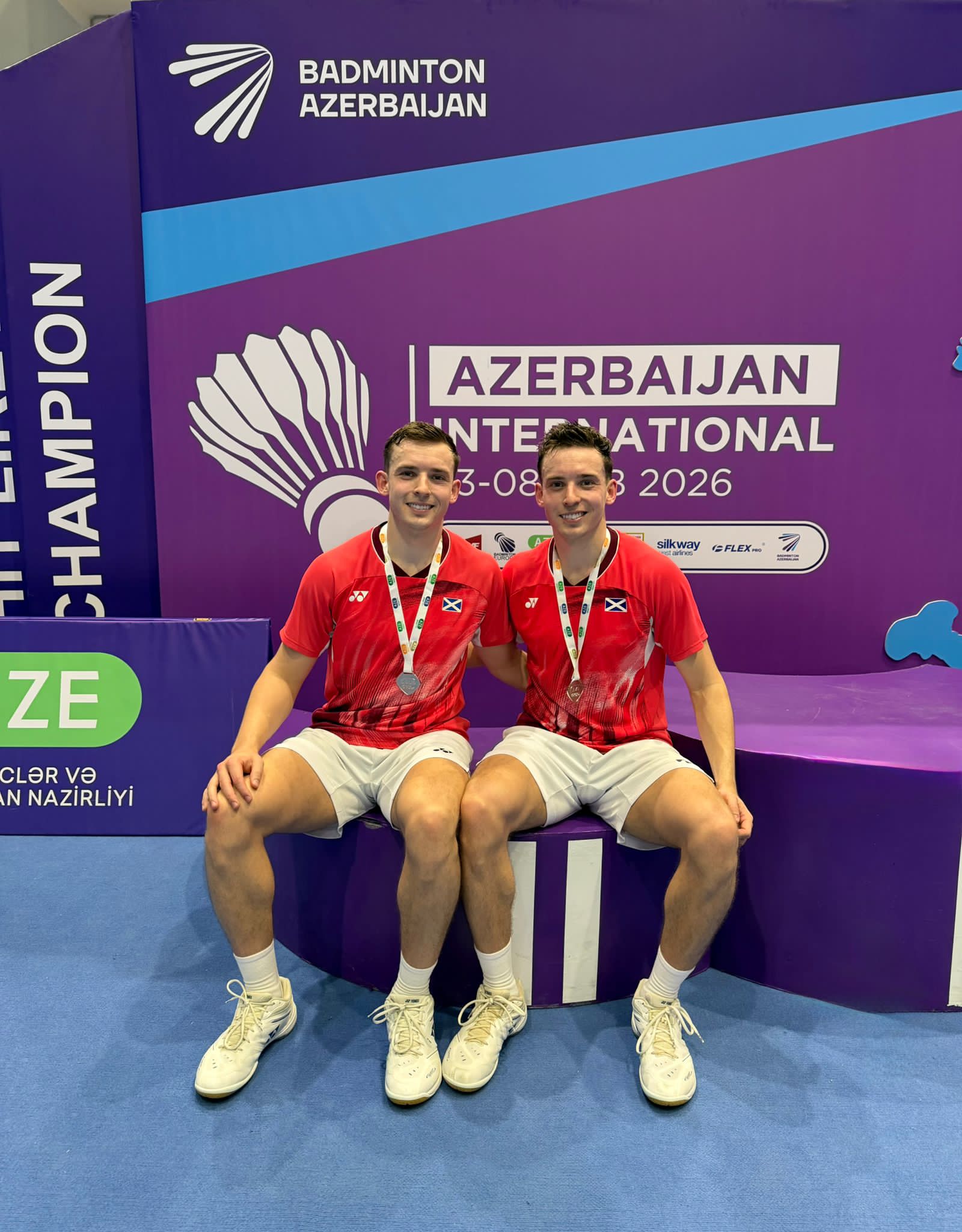 Silver Medal Success for Grimley Twins in Baku | Badminton Scotland